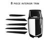 Picture of For Maserati Levante 8PCS Carbon Fiber Interior Trims Decoration Sets (4PCS Door Stripe 3PCS Gear Shift Panel 1PCS Dashboard)