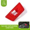 Picture of for Ford F150 2015 2016 2017 Car Interior Rear Back Small Window Switch Button Cover Trim Chrome Red Silver